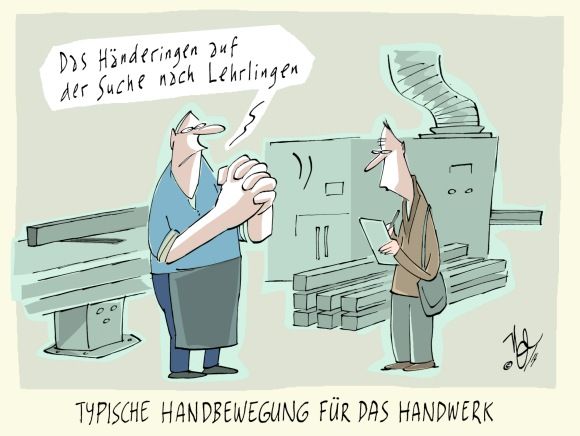 handwerk lehrlinge handbewegung