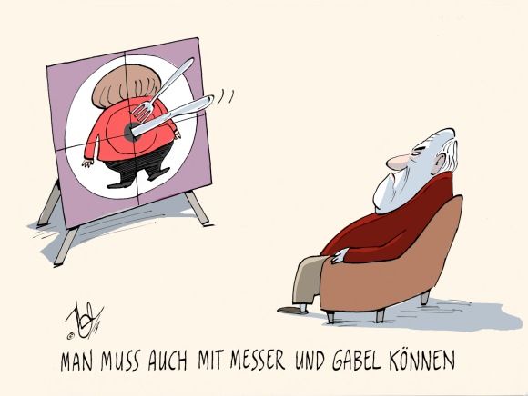 kohl merkel messer gabel