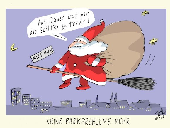 weihnachtsmann parkprobleme