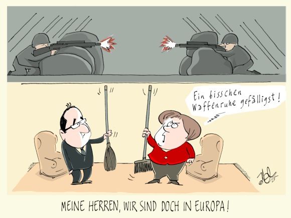 waffenruhe europa merkel