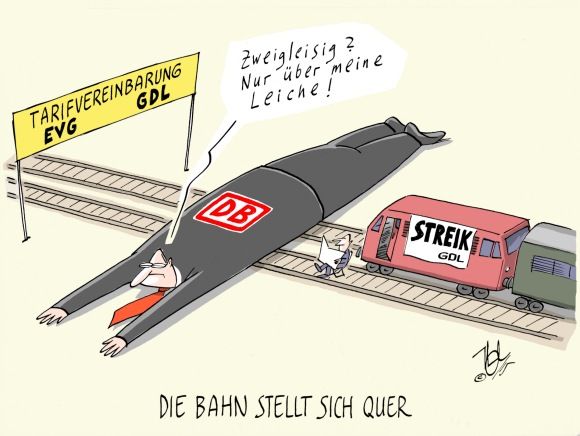 bahn streik gdl zweigleisig quer