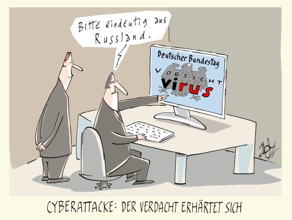 cyberattacke bundestag russland