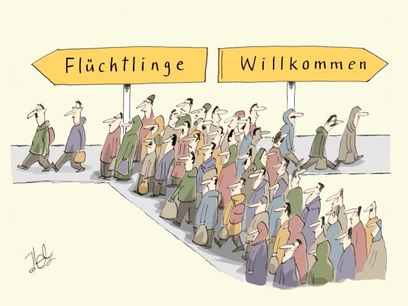 flüchtlinge willkommen wege