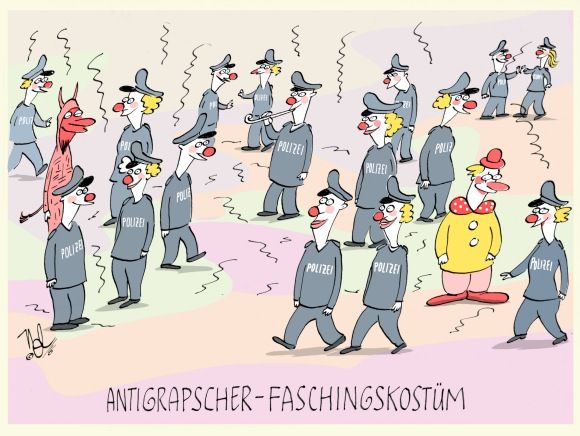 antigrapscher faschingkostüm