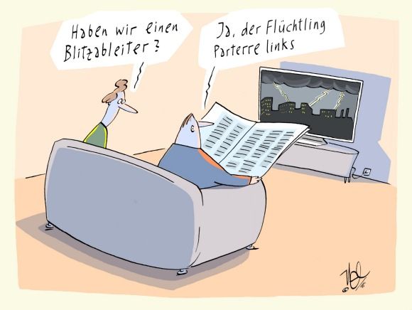 flüchtling blitzableiter