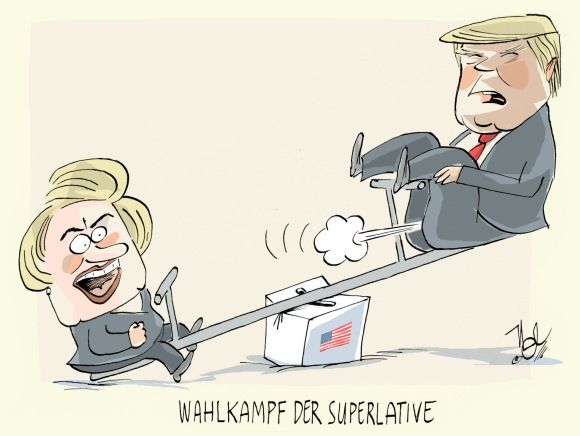 us wahlkampf clinton trump