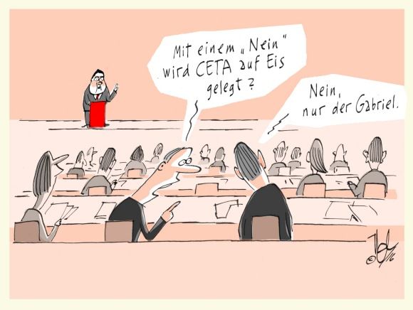 SPD  CETA gabriel parteikonvent