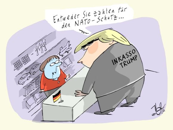 merkel trump nato inkasso