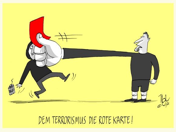 terrorismus fußball rote karte