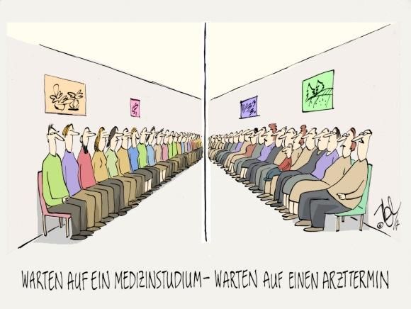 warten medizinstudium arzttermin