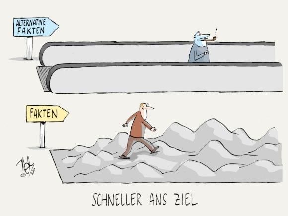 alternative fakten schneller ans ziel