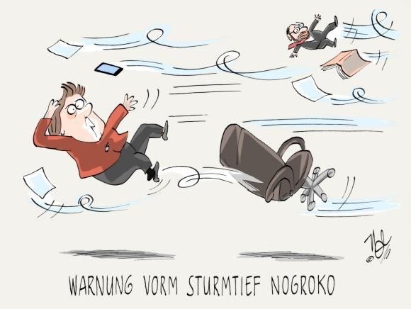 warnung vor dem sturmtief nogroko