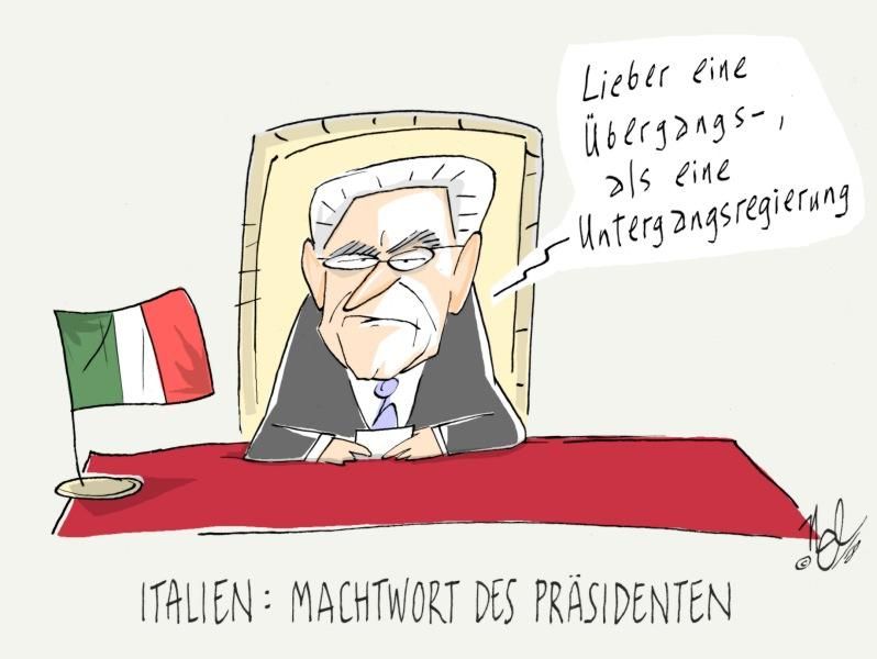 italien machtwort des präsidenten