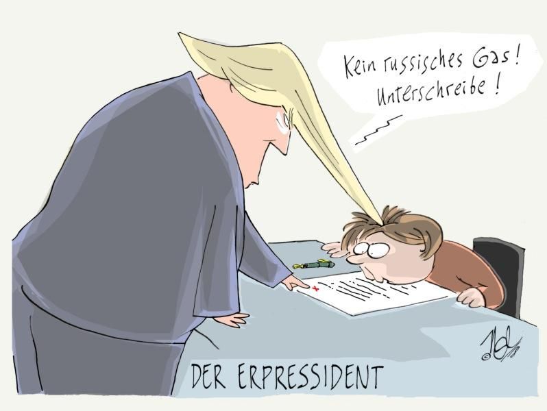 merkel trump erpressident