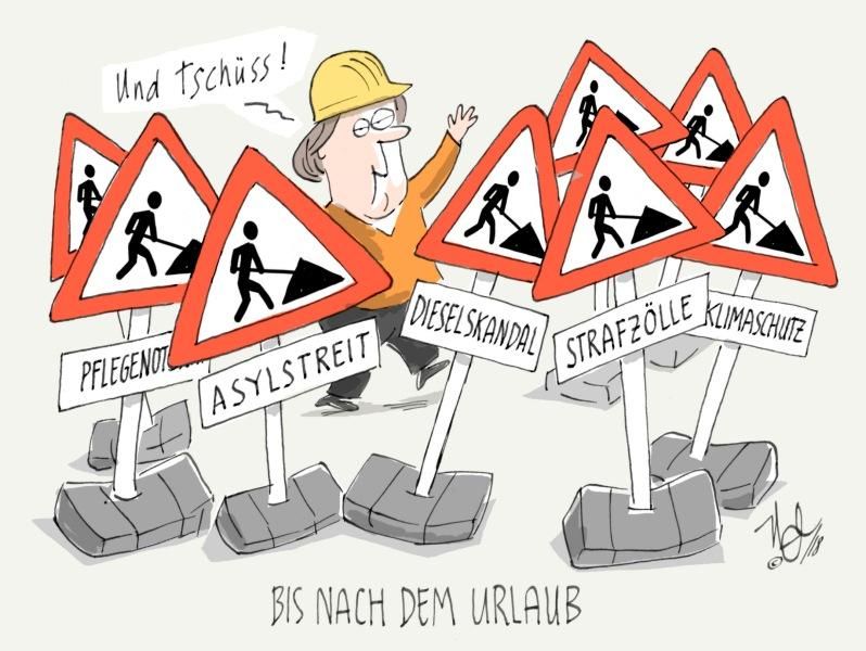 merkel urlaub baustelle