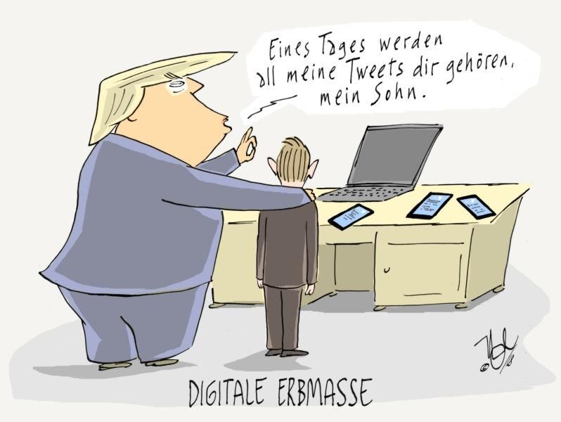 trump sohn tweets digitale erbmasse