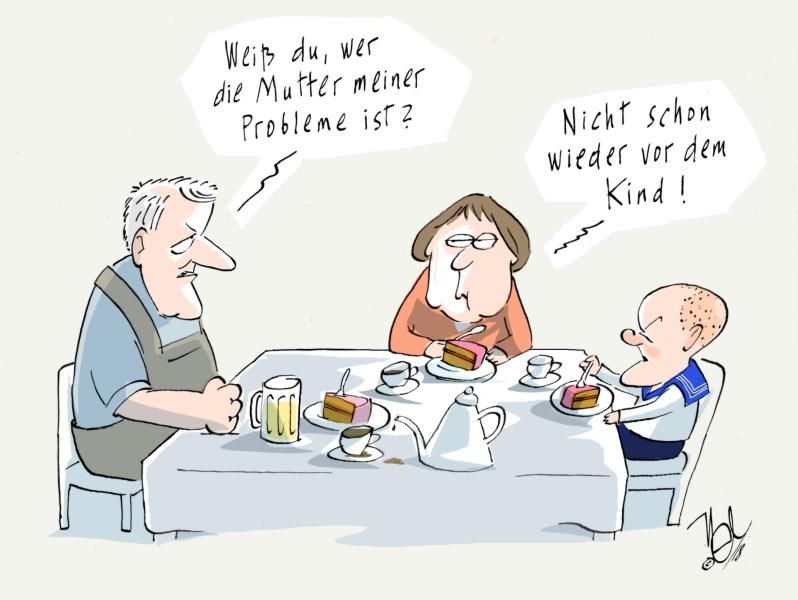 mutter aller probleme seehofer merkel schulz