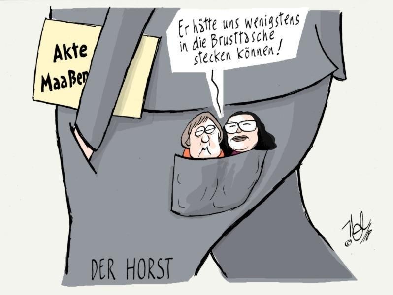 seehofer horst nahles merkel tasche