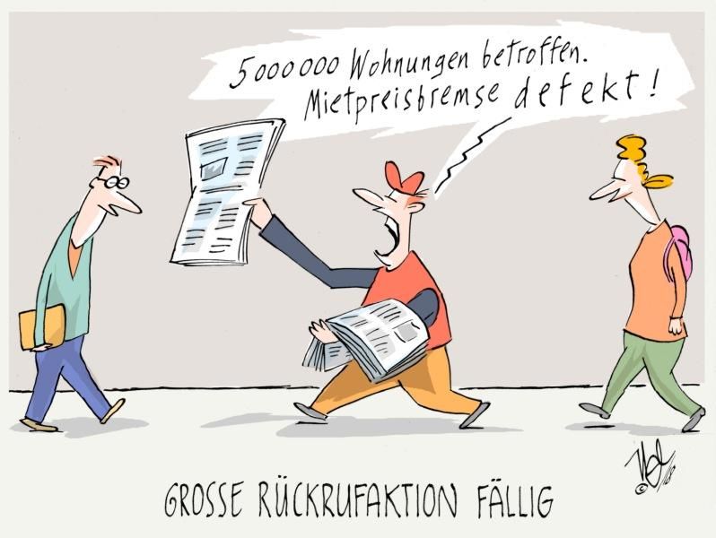 wohnungen miete mietpreisbremse defekt rückrufaktion