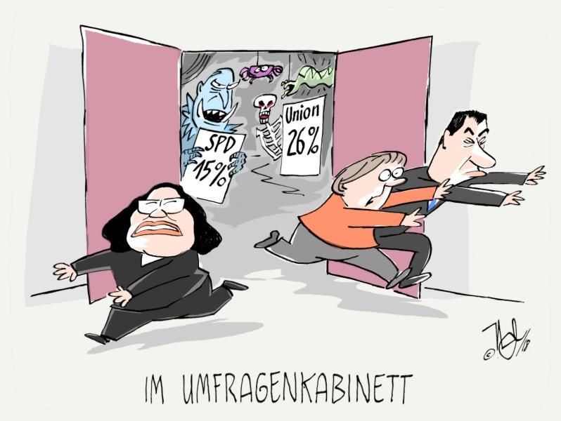 umfragekabinett merkel nahles