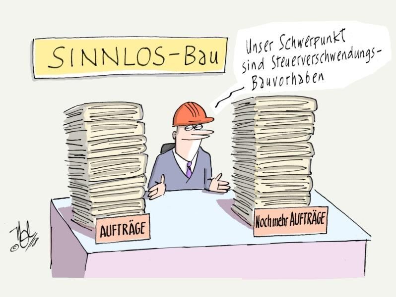 steuerverschwendung sinnlos bau