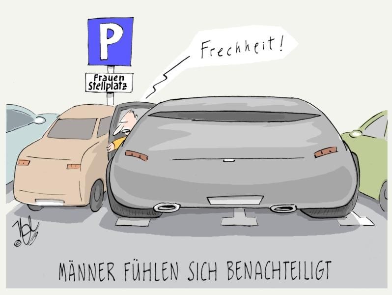 frauenstellplatz männer benachteiligt