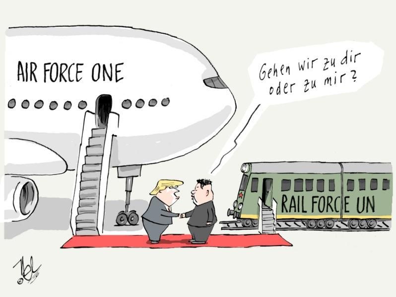 trump kim treffen rail force un