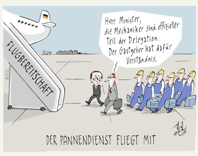 flugbereitschaft pannendienst fliegt mit