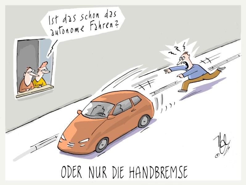 selbstfahrendes auto handbremse