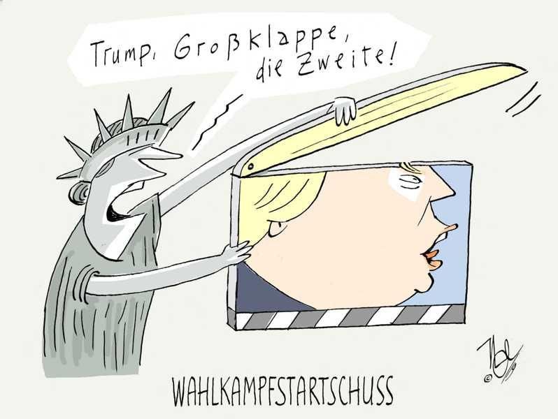 trump großklappe wahlkampf startschuss