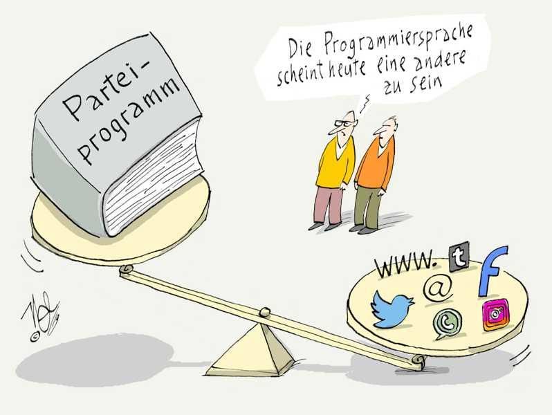 parteien internetpresenz parteiprogramm programmiersprache