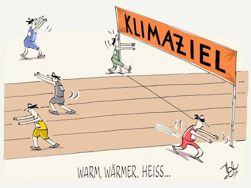 klimazieleinlauf warm wärmer heiß