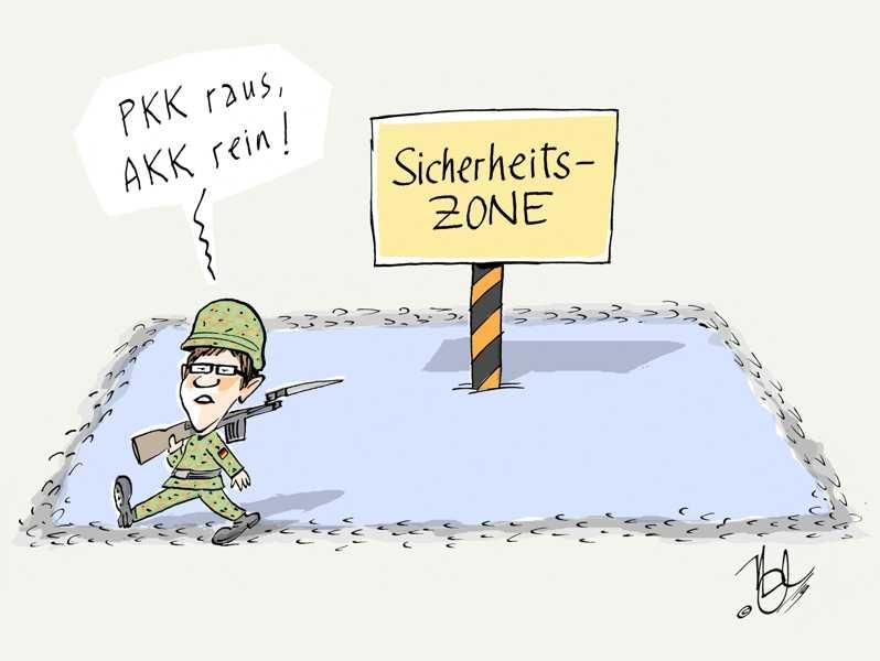 syrien sicherheitszone karenbauer akk rein pkk raus