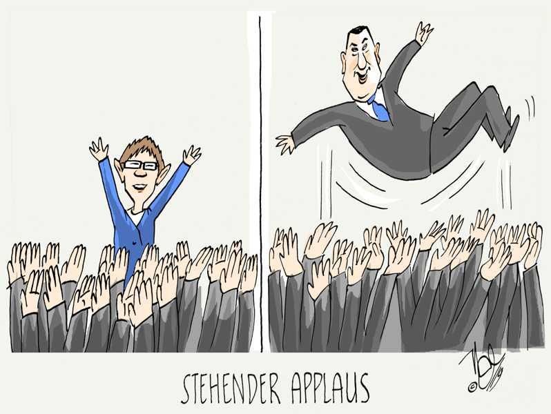 cdu parteitag akk söder stehender applaus