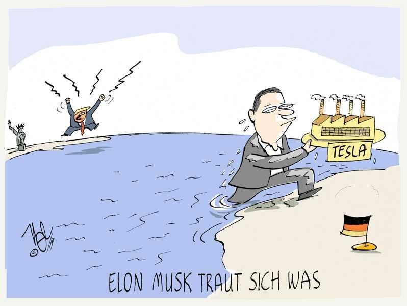 tesla deutschland trump elon musk traut sich was