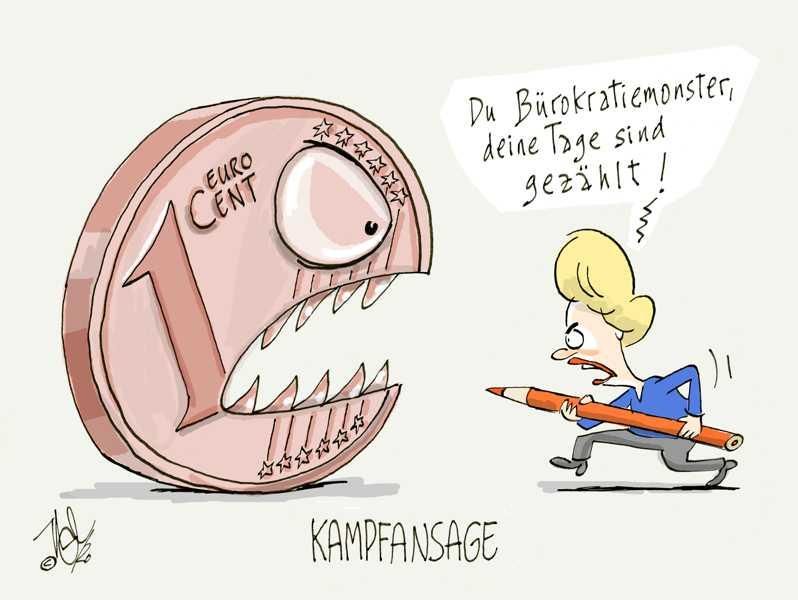 eu euro cent von der leyen bürokratiemonster