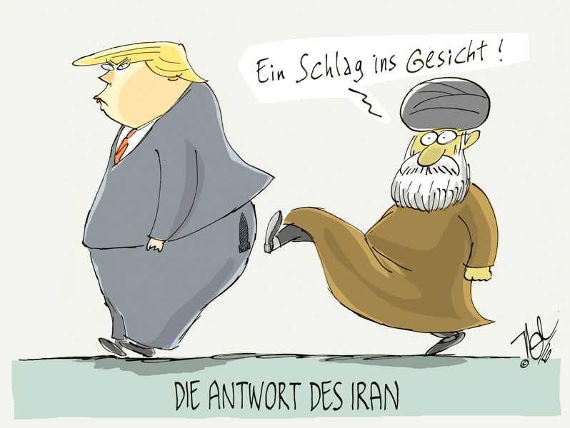 iran krise trump antwort schlag ins gesicht