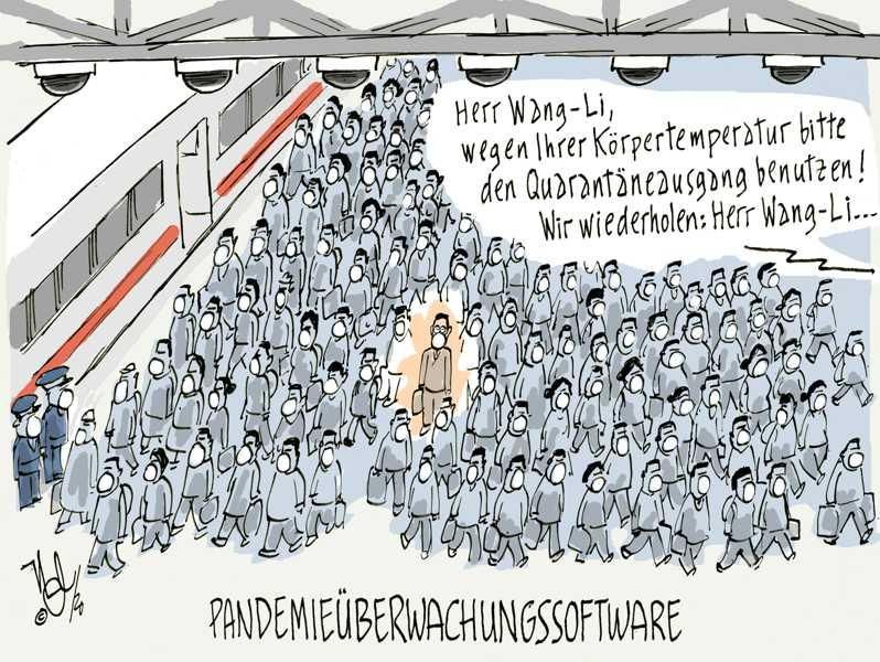 pandemie überwachung software körpertemperatur quarantäne