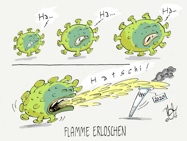 olympia verschiebung virus flamme erloschen