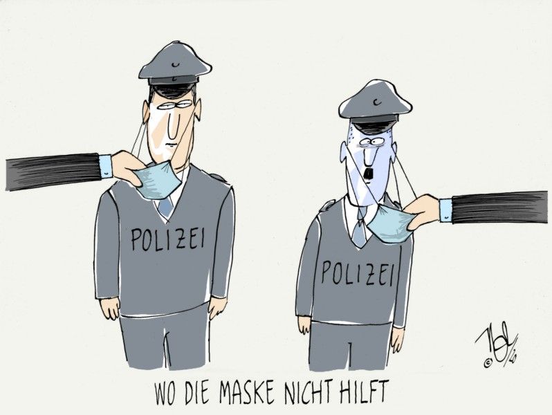 polizei rechte gesinnung chat maske