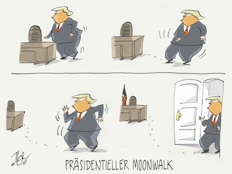 trump abgang presidentieller moonwalk