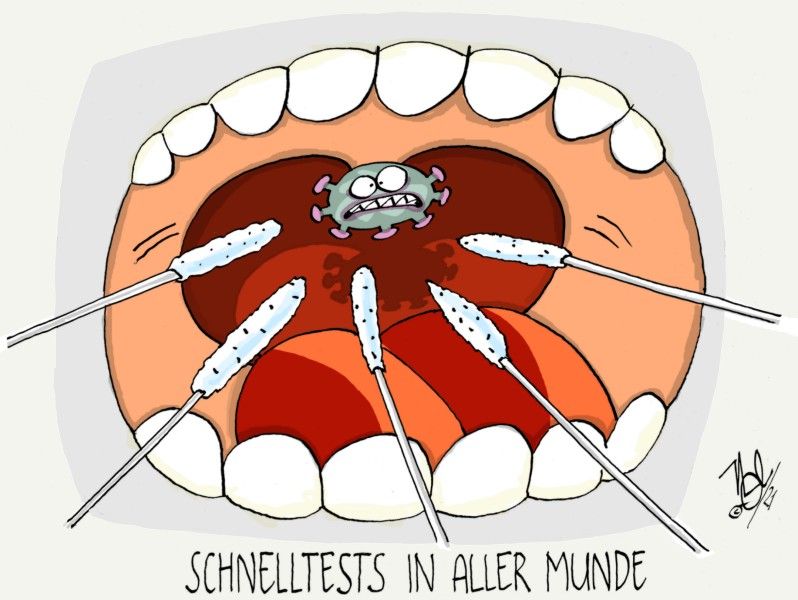 corona schnelltests in aller munde