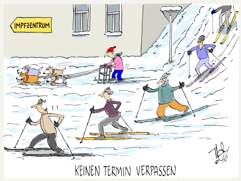 impfzentrum termine verpassen winter schnee