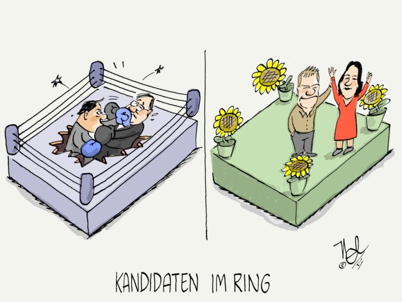 baerbock habeck söder laschet kandidaten im ring
