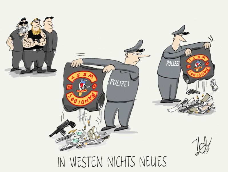 rockerbande bandidos razzia verbot in westen nichts neues waffen