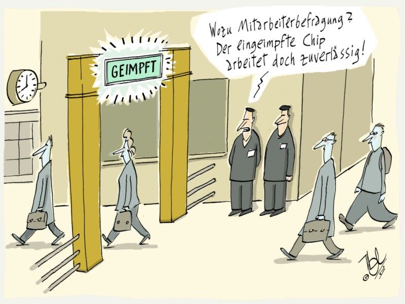 corona pandemie impfen mitarbeiterbefragung bill gates chip
