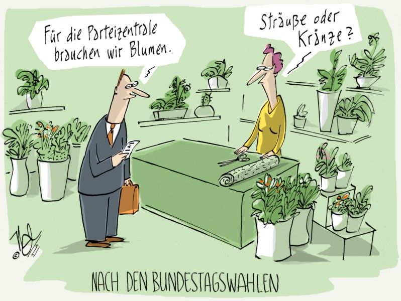 wahlen parteizentrale wahl blumen kränze