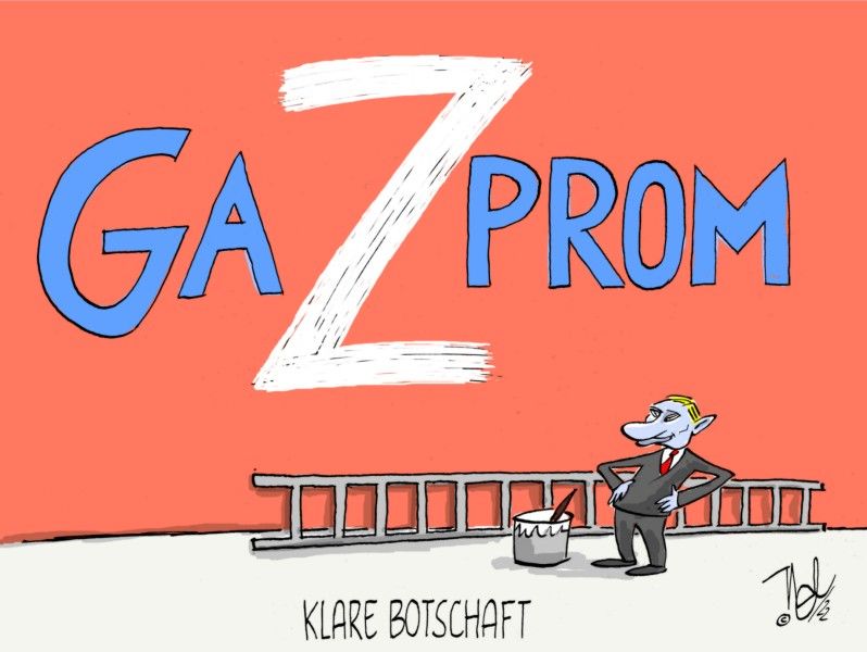krieg ukraine putin gazprom Z klare botschaft