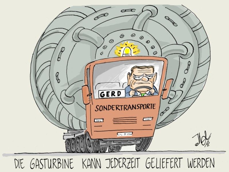 russland gazprom gasturbine transport gert schröder