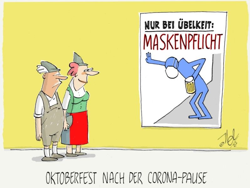 oktoberfest nach corona pause mann frau maske übelkeit